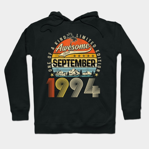 Awesome Since September 1994 Vintage 29th Birthday Hoodie by Centorinoruben.Butterfly